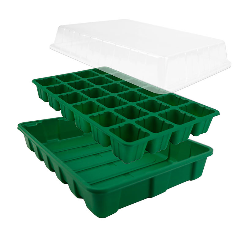 Πλαστικό PS Mini Green House Seed Seed Nursery Tray, Χονδρικό δίσκο βλάστησης με βάση Dome/Base