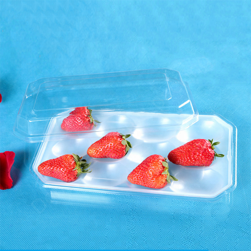 Χονδρικό διαθέσιμο καθαρό πλαστικό φρούτο φρούτων δίσκων δίσκου δίσκο δοχείο κουτί με καπάκι