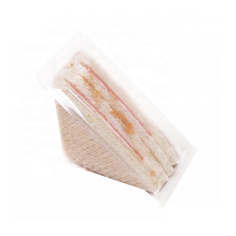 Clear Triangle Box Συσκευασία Χονδρικό Πλαστικό φαγητό Προσαρμοσμένη ετικέτα Αναφορά Όμορφο σάντουιτς και κέικ πελάτη