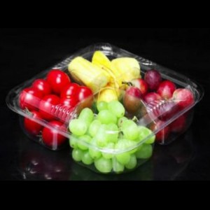 Τέσσερα-omcompartment fresh-cut fruits Box Bottom 290*195*75 mm hj-04L