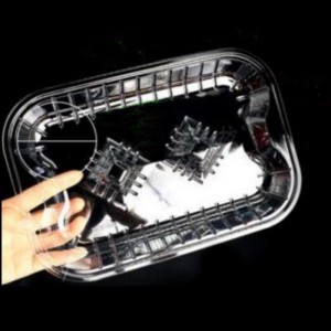 Δίσκο φρούτων με σχισμές χωρίς καπάκι 250*175*25 mm HGF-601